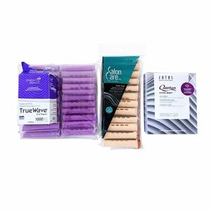 Hair Perm Rods, Solution, and Papers Bundle